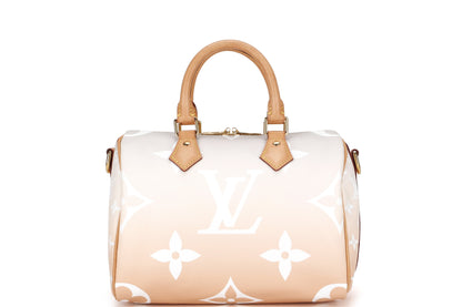 LOUIS VUITTON SPEEDY BANDOULIERE 25 (M45722) MONOGRAM GIANT GRADIENT, WITH STRAP, CHARM, LOCK, KEYS & DUST COVER
