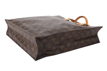 LOUIS VUITTON SAC PLAT TOTE HAND (MI1920) MONOGRAM BROWN GOLD HARDWARE NO DUST COVER