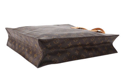 LOUIS VUITTON SAC PLAT TOTE HAND (MI1920) MONOGRAM BROWN GOLD HARDWARE NO DUST COVER