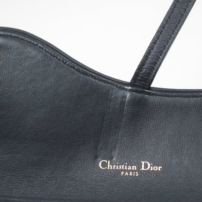 Christian Dior Saddle Wallet On Chain Navy Oblique Jacquard