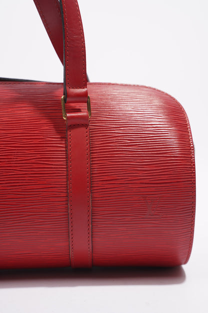 Louis Vuitton Soufflot Handbag Red Epi Leather