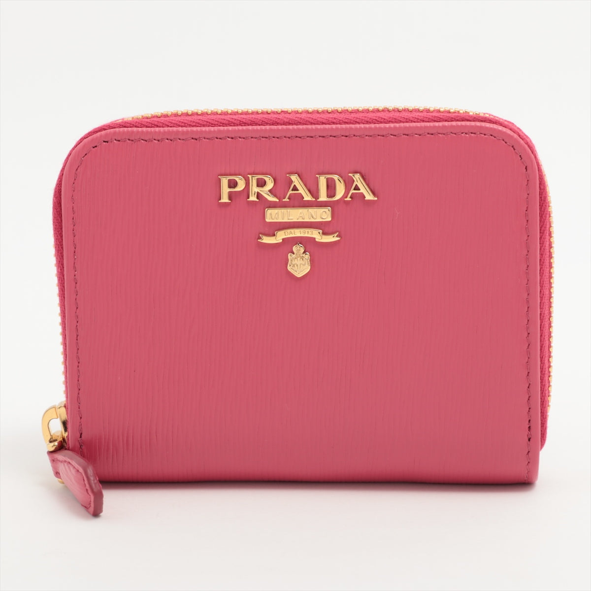 Prada Peony Pink Saffiano Leather Coin Purse [Clearance Sale]