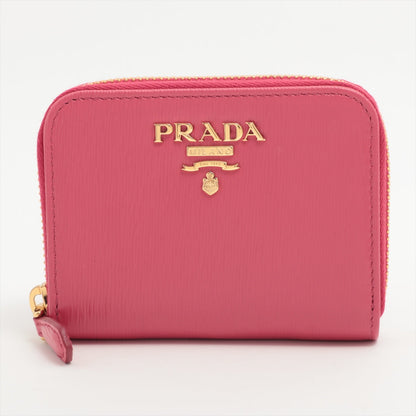 Prada Peony Pink Saffiano Leather Coin Purse [Clearance Sale]