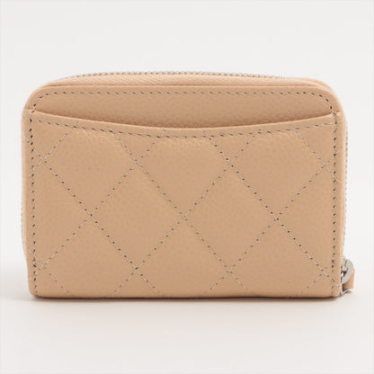 Chanel Caviar Coin Card Holder Beige
