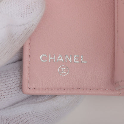 Chanel Chevron Compact Wallet Light Pink