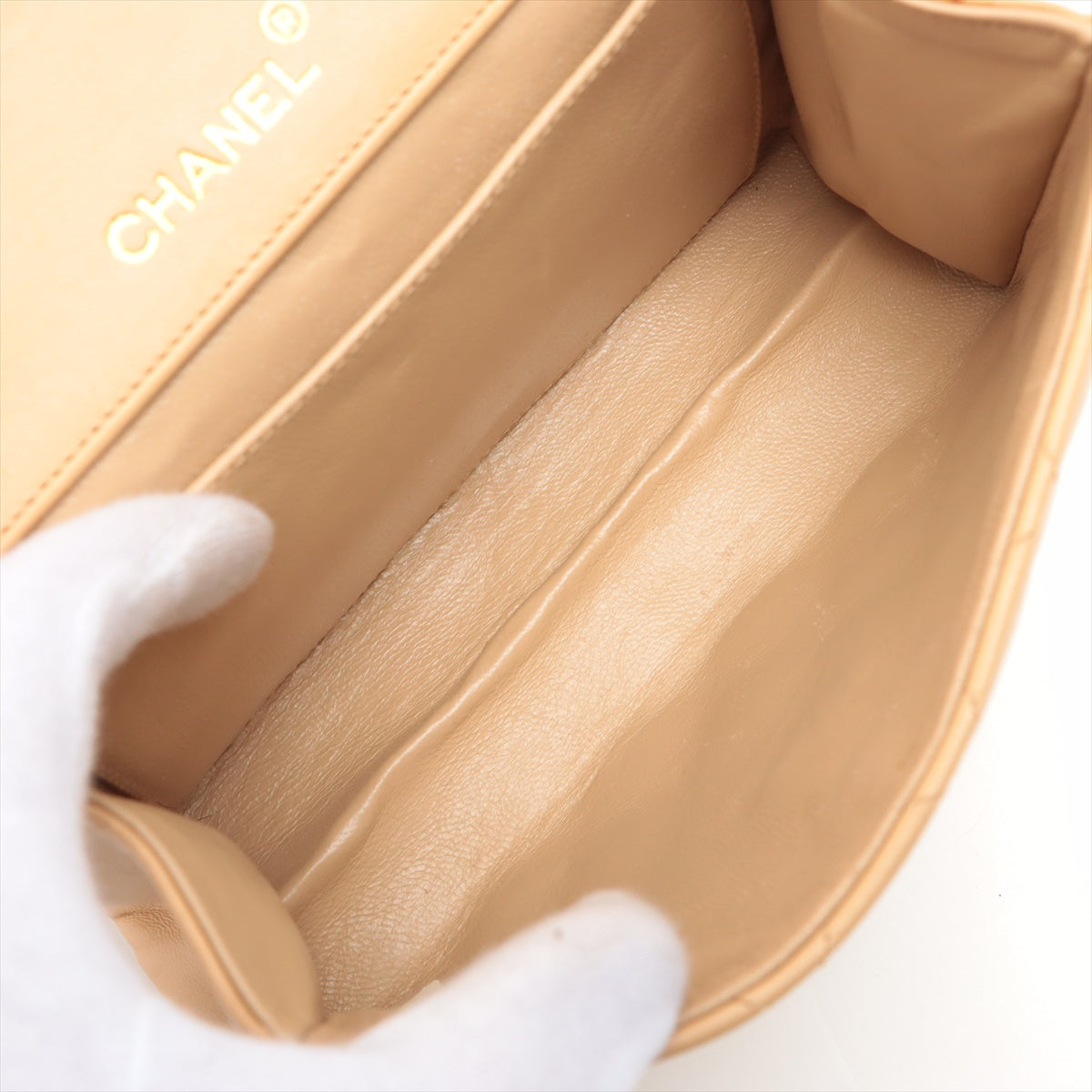 ITEM 15 - Chanel Vintage Mini CC Beige Single Flap Bag