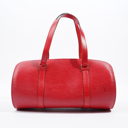 Louis Vuitton Soufflot Handbag Red Epi Leather