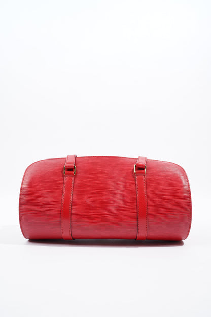 Louis Vuitton Soufflot Handbag Red Epi Leather