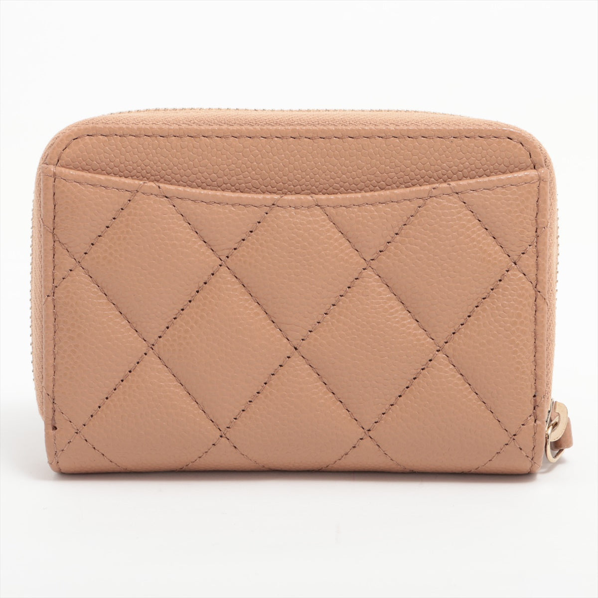 Chanel Zipper Caramel Card Case (microchipped)