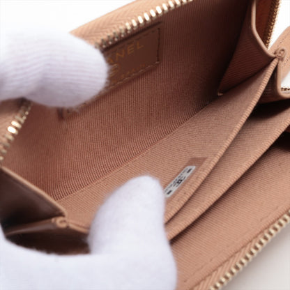 Chanel Zipper Caramel Card Case (microchipped)