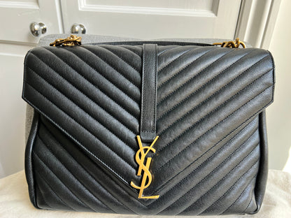 Yves Saint Laurent (YSL) Large College in Black