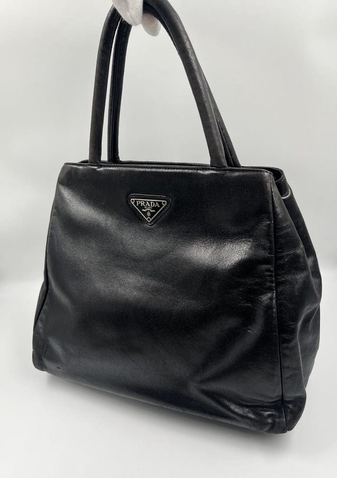 Prada Black Leather Tote