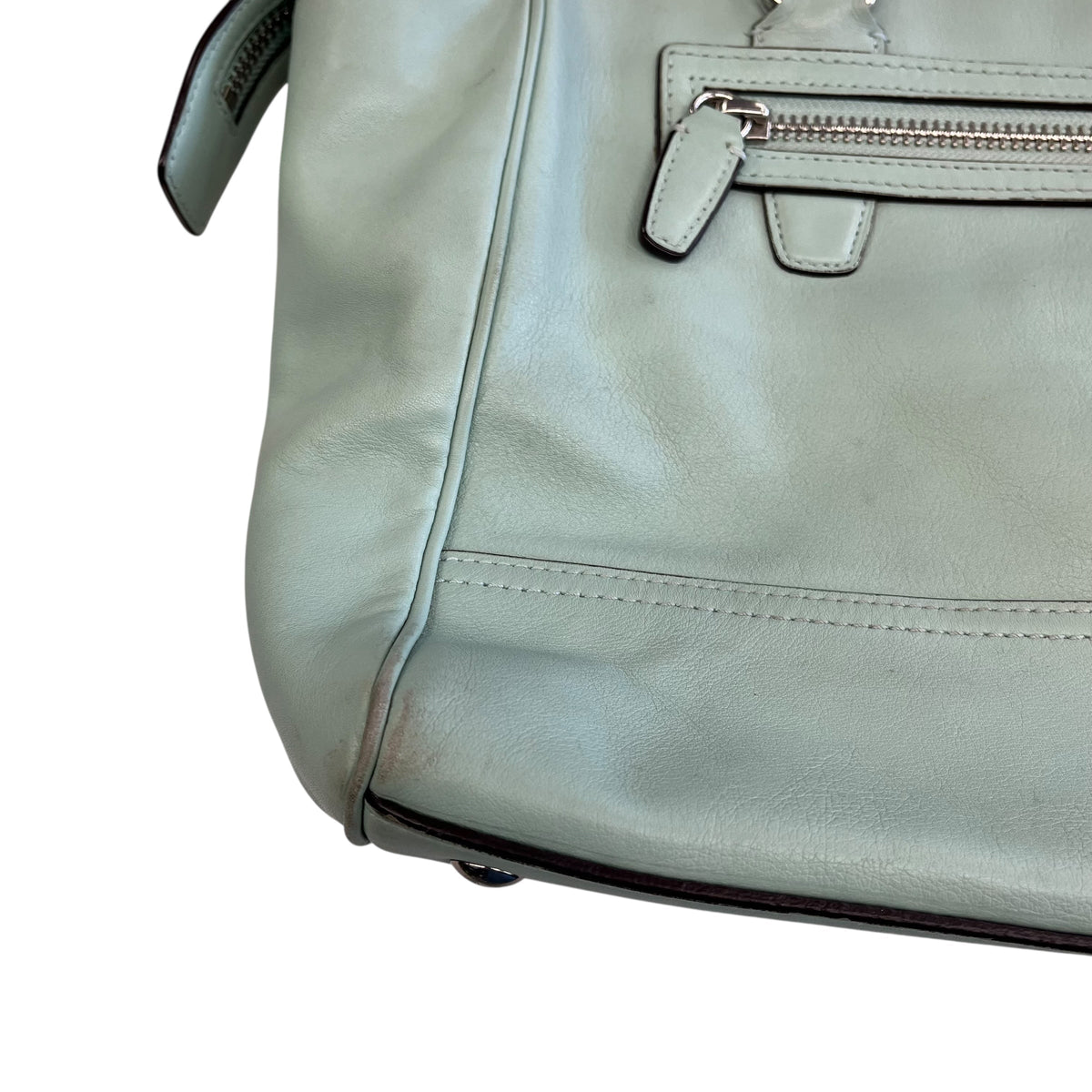 Handbag Designer By Coach In Green, Size:Large