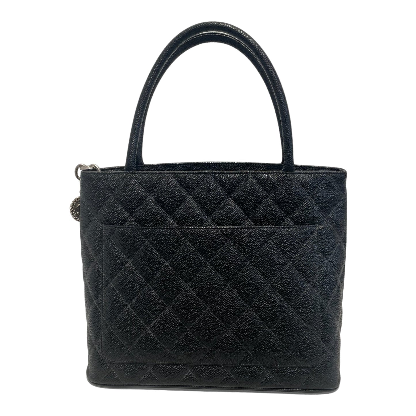 Chanel Hand Bag Leather BLK Quilted Caviar Tote