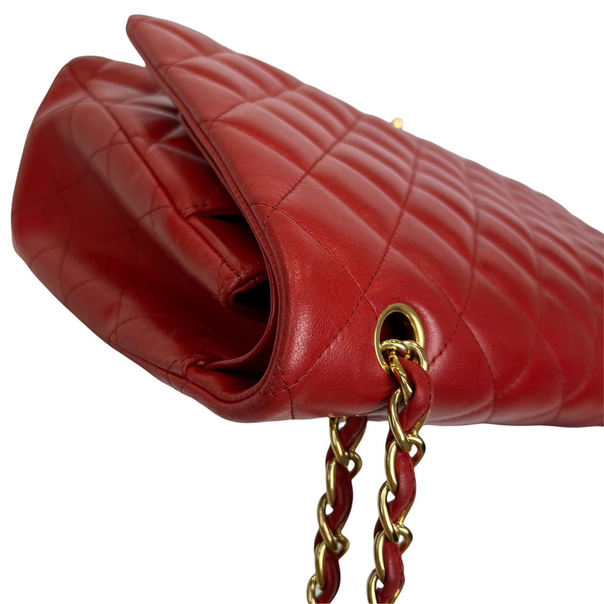 Double Flap Maxi Lambskin Red GHW