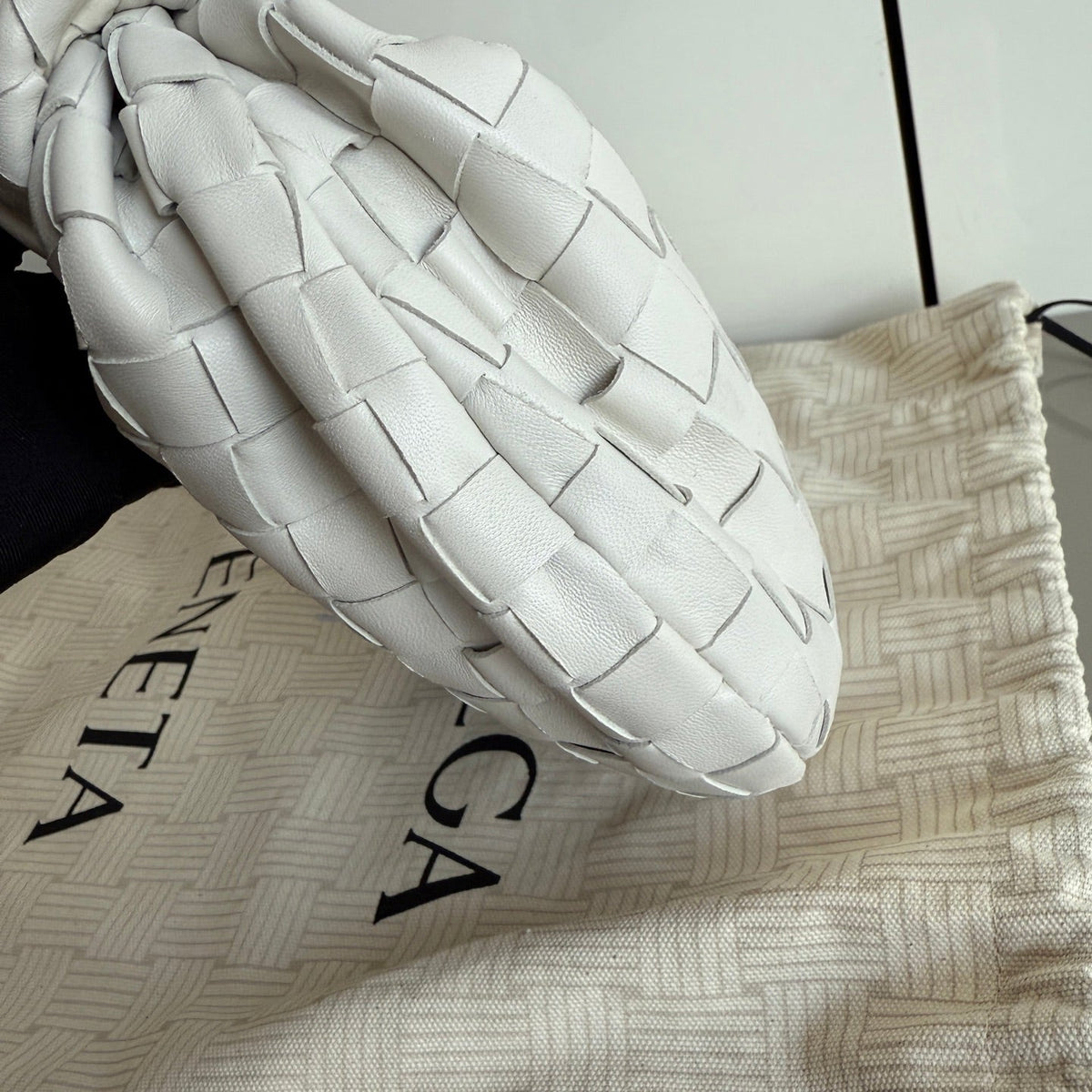 Bottega Veneta Jodie Mini White Leather Gold Hardware