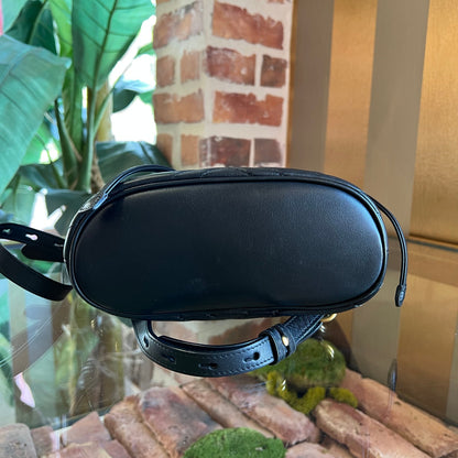 GUCCI GG Marmont Black Calfskin Matelassé Flap Backpack