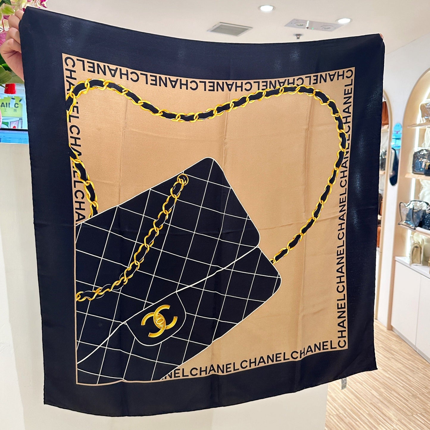 Chanel vintage silk scarf
