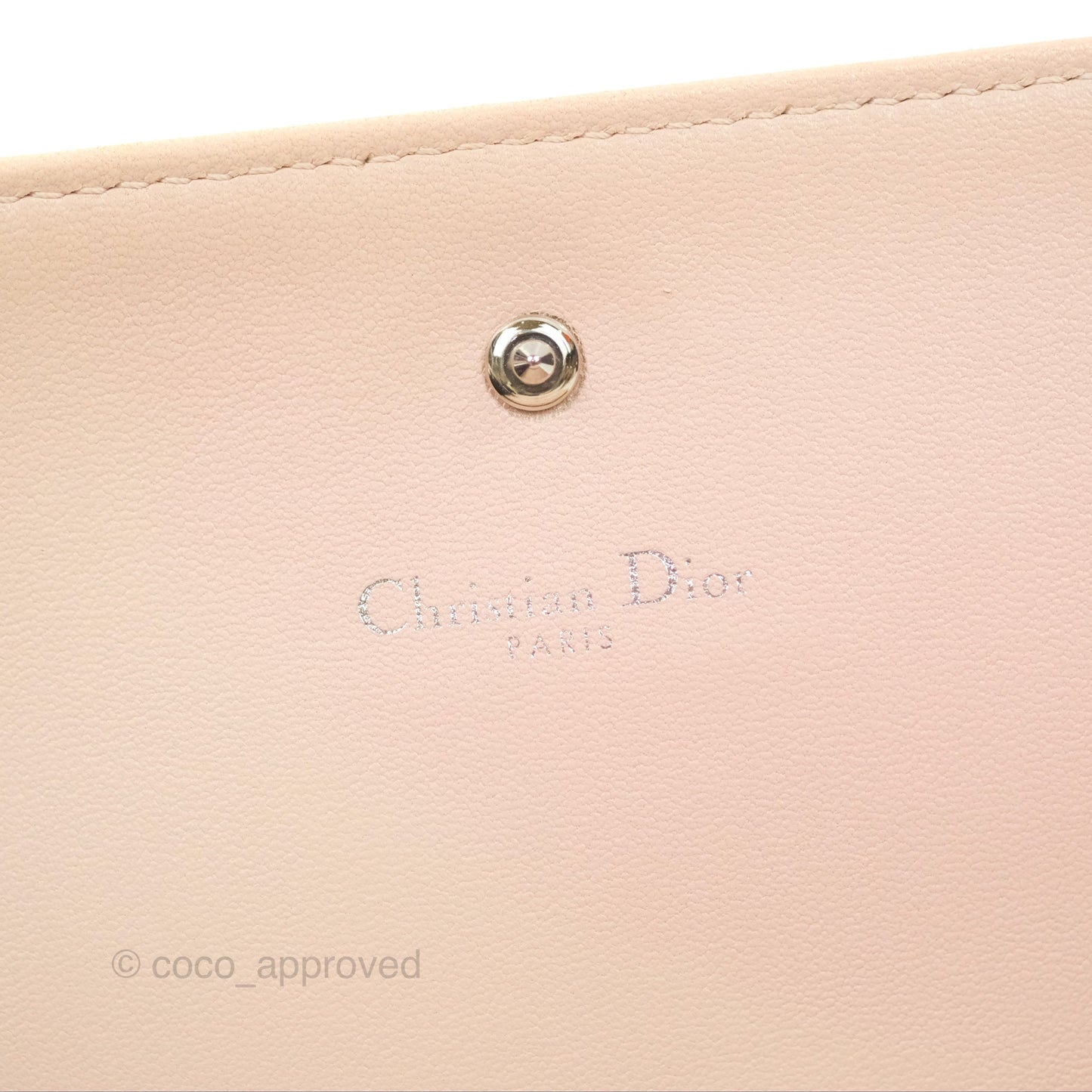 Christian Dior Diorama Croisiere Chain Wallet Grained Calfskin Rose Poudre