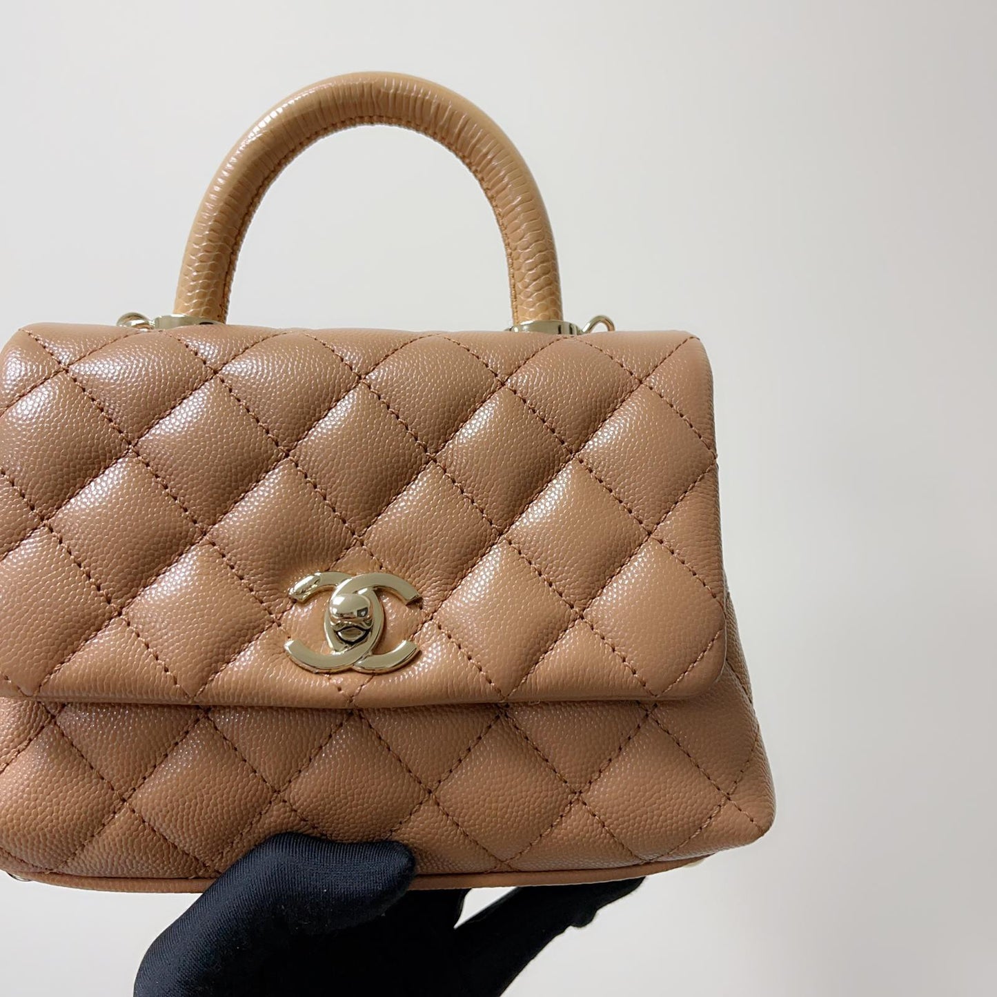Mini Coco Handle Flap Caramel LGHW