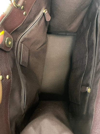 TOTE DESIGNER by COACH In MAROON, Size: LARGE