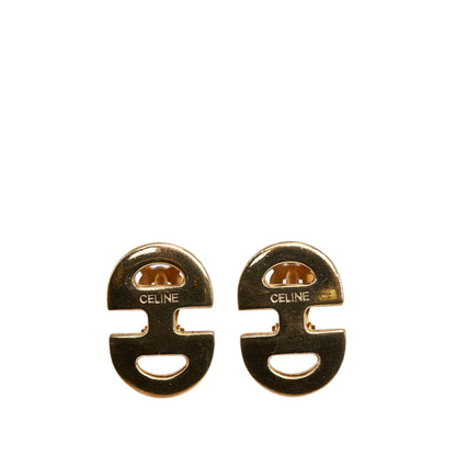 Celine Gold-Tone Clip On Earrings Costume Earrings