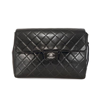 Chanel Black Lambskin Classic Flap Backpack