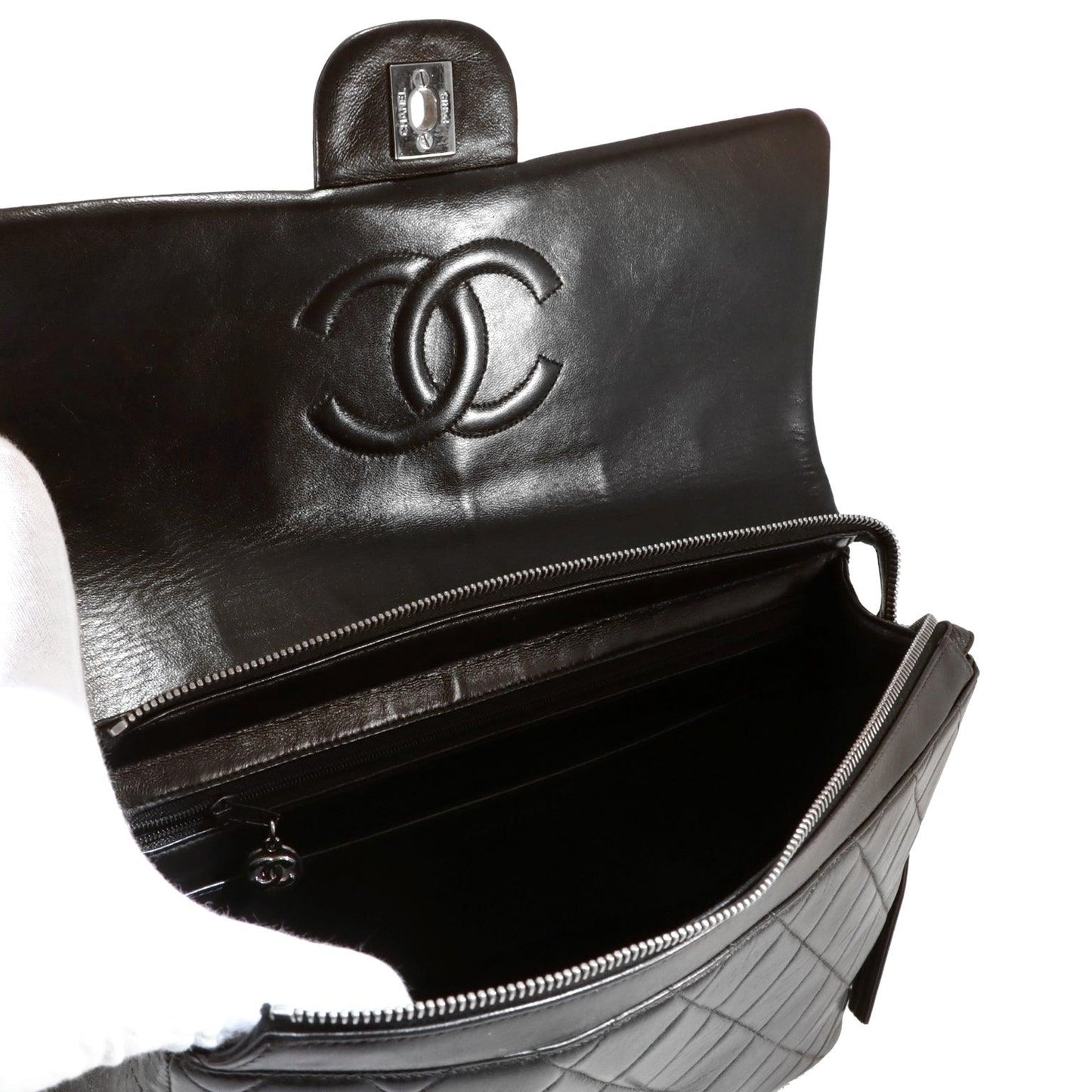 Chanel Black Lambskin Classic Flap Backpack