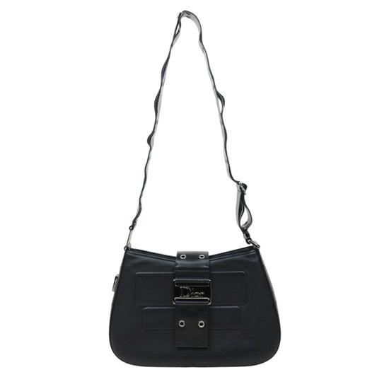 Good ( Rank AB)｜Dior Punk Calf Skin Shoulder Bag Black｜25031808