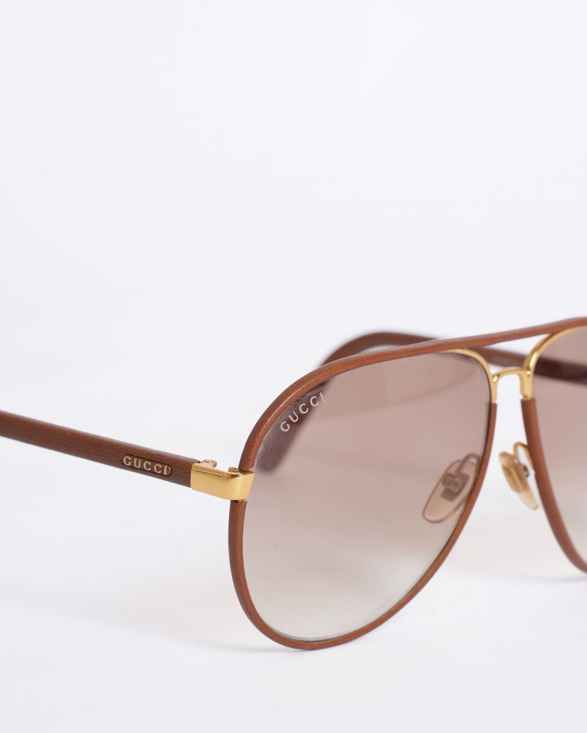 New Gucci Women's Aviator Sunglasses In Brown