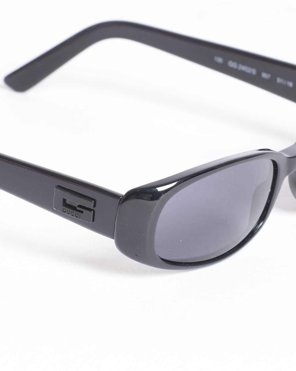 Gucci Rectangle Acetate  Black Sunglasses