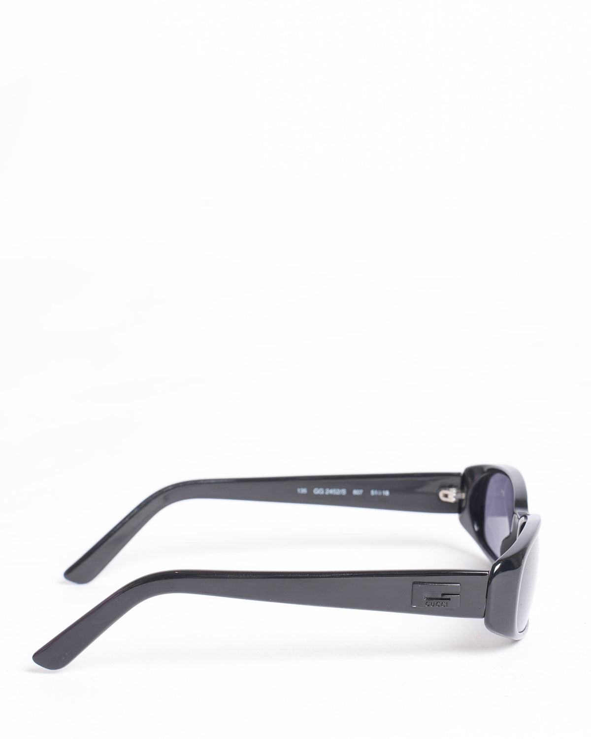 Gucci Rectangle Acetate  Black Sunglasses
