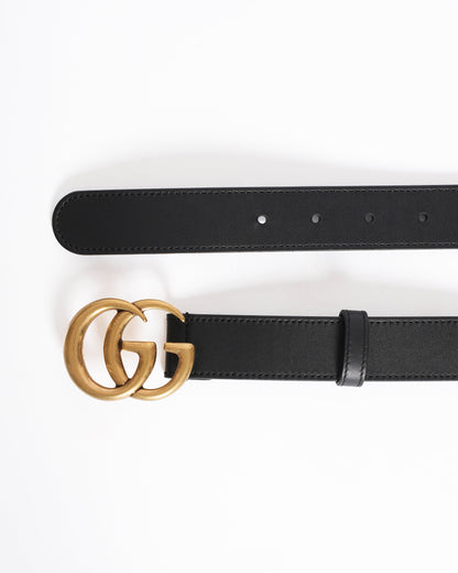 Gucci GG women’s black leather belts