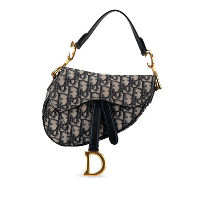 Mini Oblique Canvas Saddle Bag