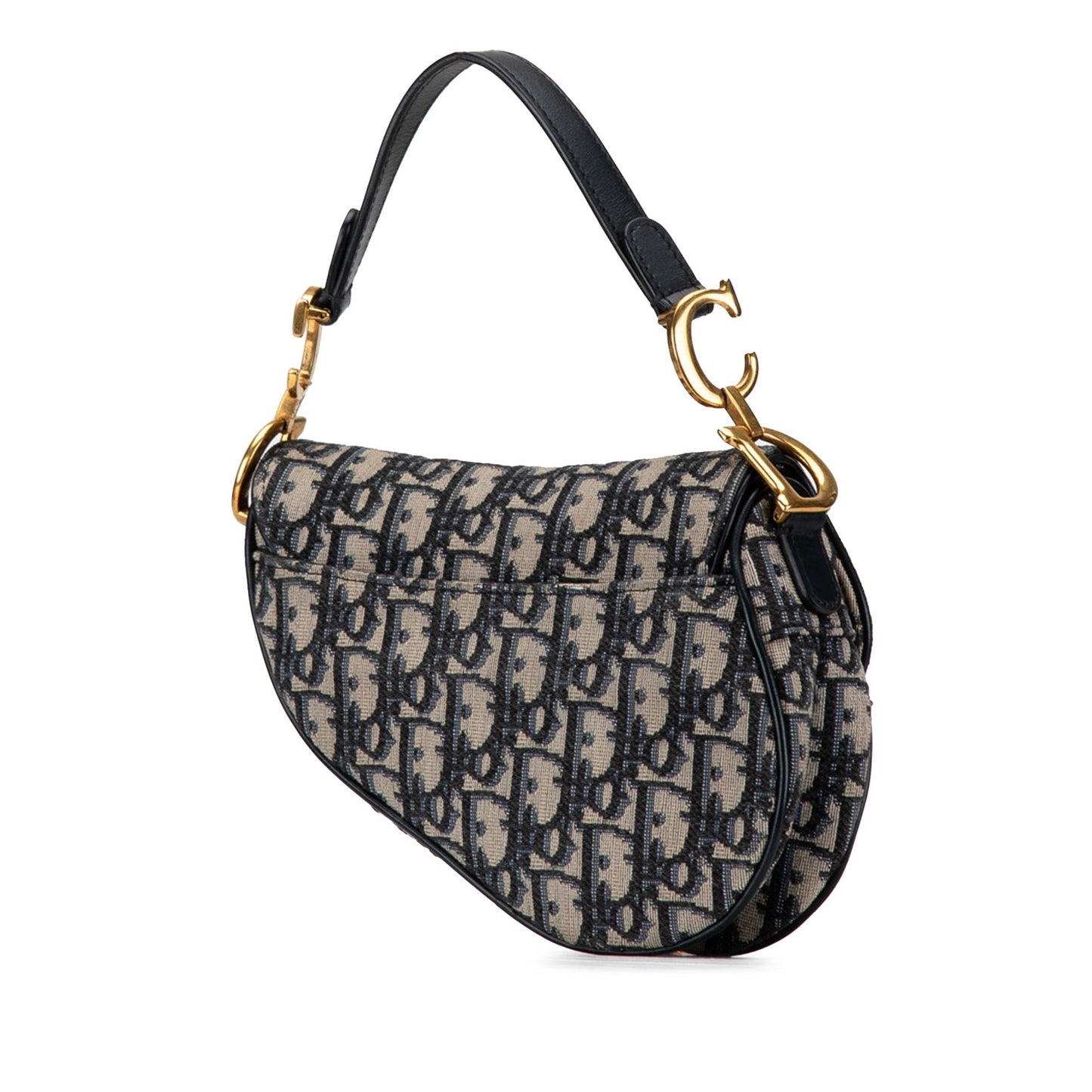 Mini Oblique Canvas Saddle Bag