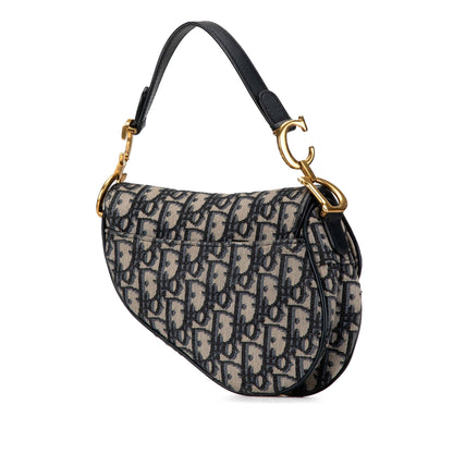 Mini Oblique Canvas Saddle Bag