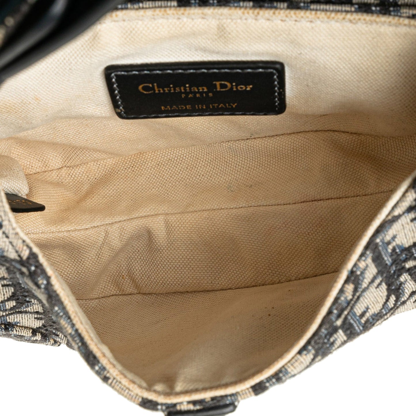 Mini Oblique Canvas Saddle Bag