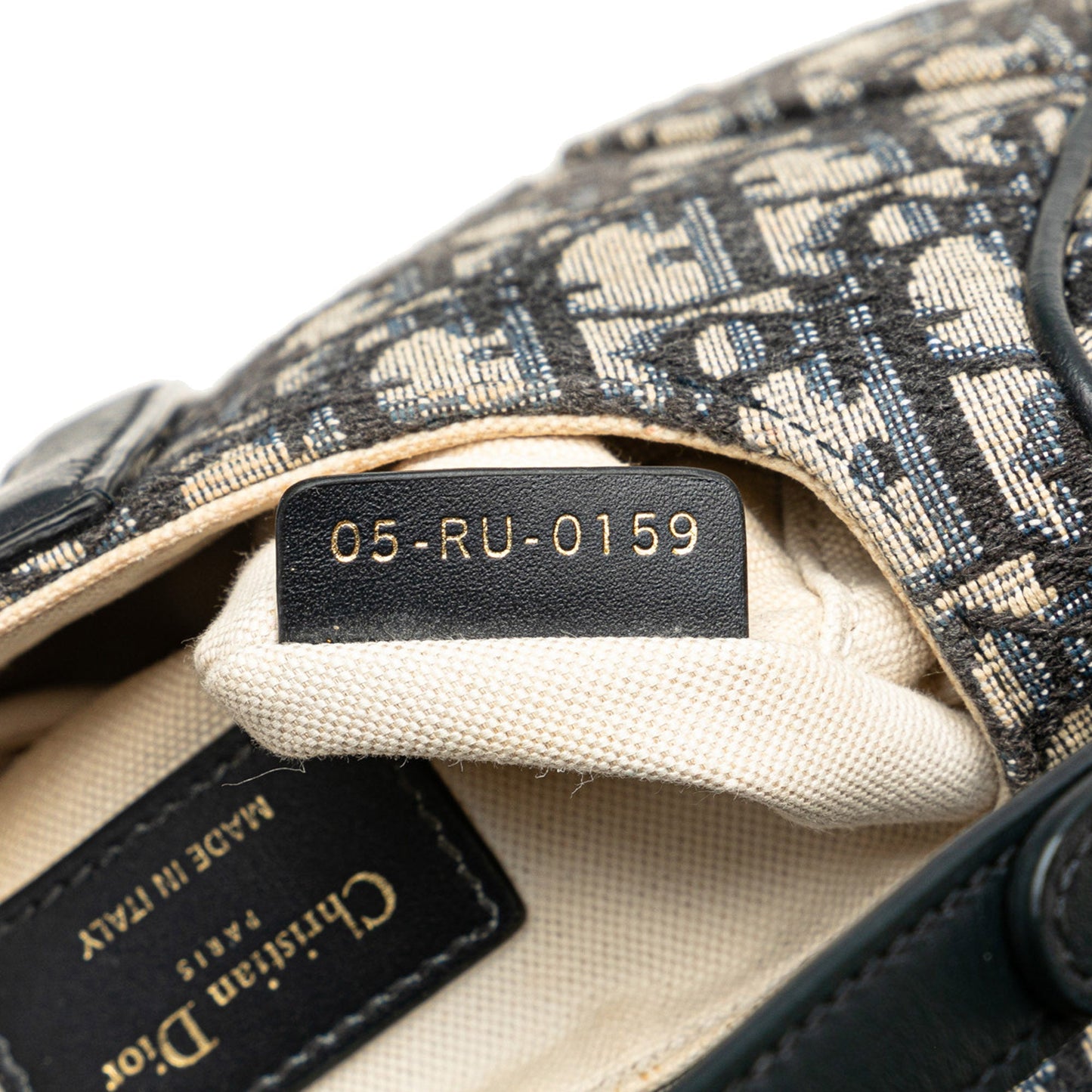 Mini Oblique Canvas Saddle Bag