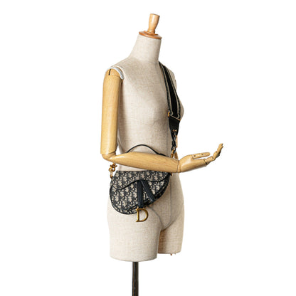 Mini Oblique Canvas Saddle Bag