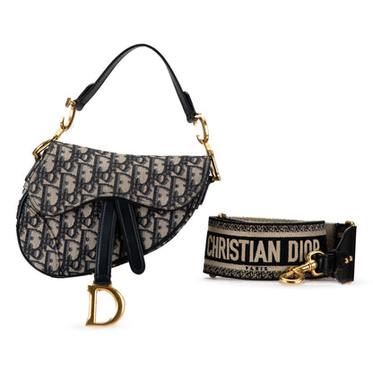 Mini Oblique Canvas Saddle Bag