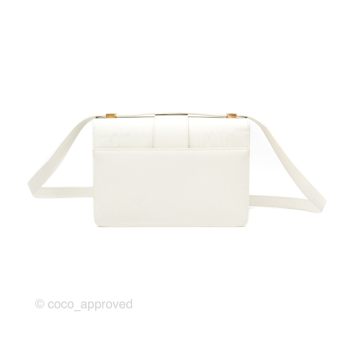 Christian Dior Small 30 Montaigne Box Bag White Calfskin