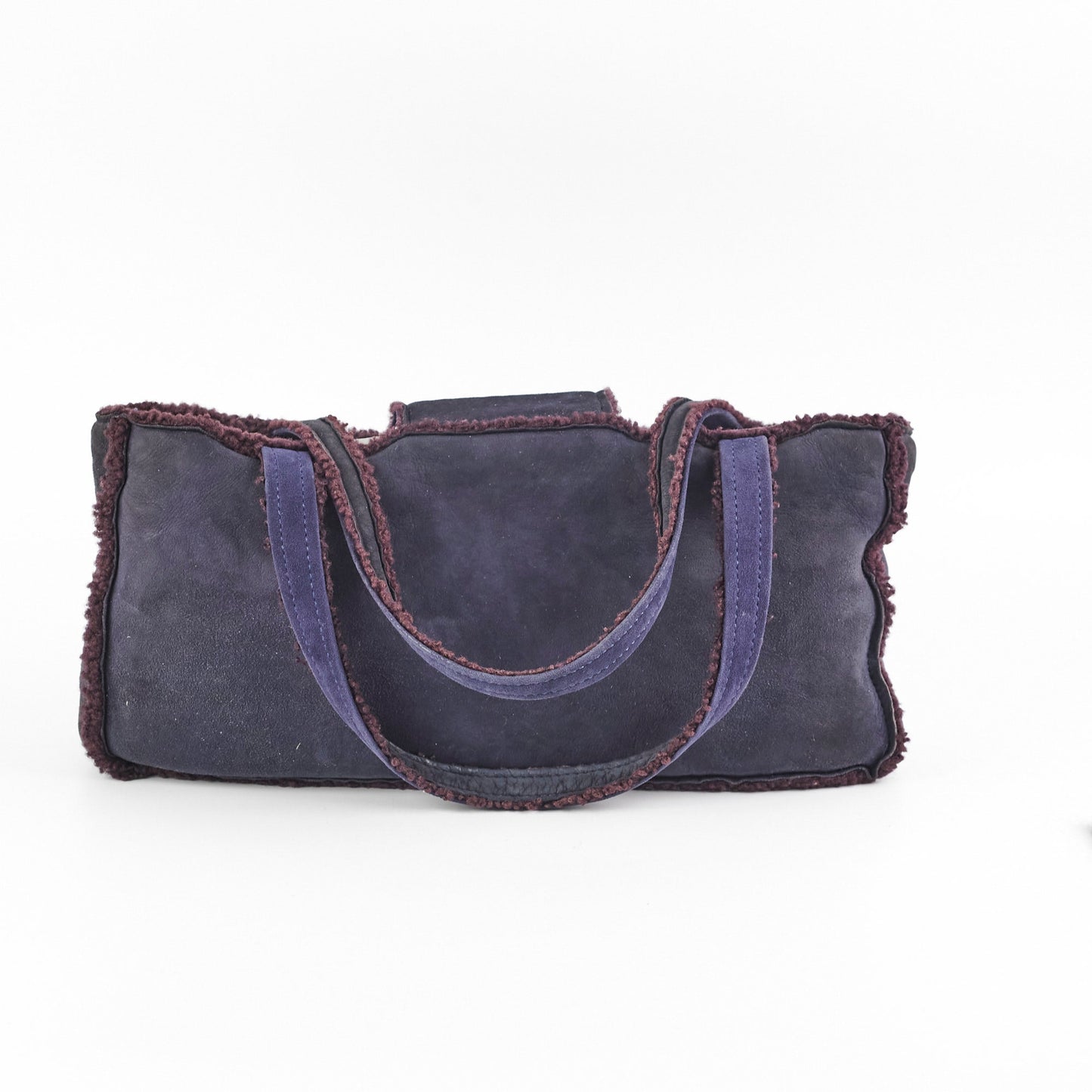 Chanel Vintage Suede Tote Navy
