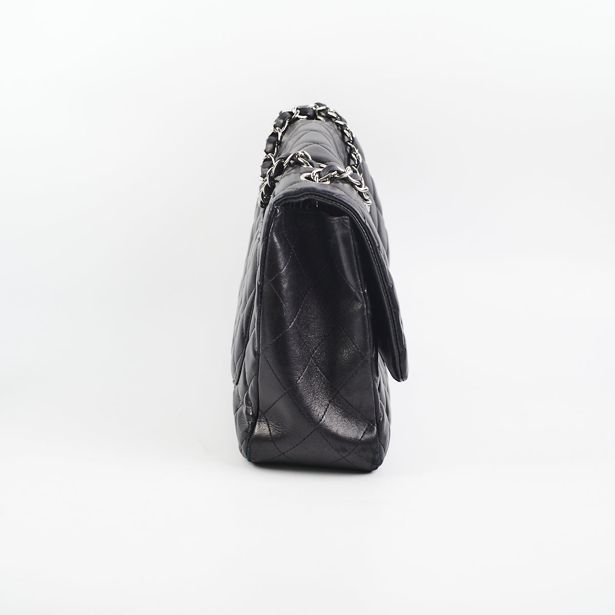 Chanel Black Jumbo Single Flap Black