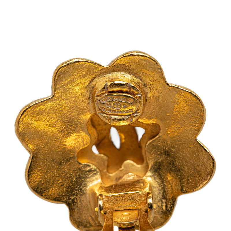 Chanel CC Flower Clip On Earrings  Metal Earrings in Excellent condition