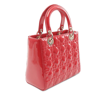 Medium Patent Cannage Lady Dior