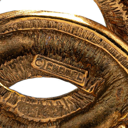 Gold Chanel CC Gold Plated Brooch