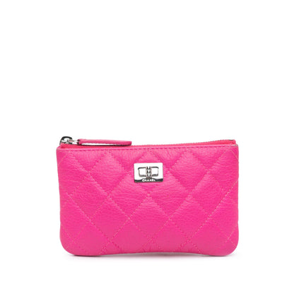 Pink Chanel Small Goatskin Quilted Reissue Cosmetic Pouch