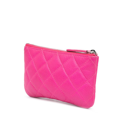 Pink Chanel Small Goatskin Quilted Reissue Cosmetic Pouch
