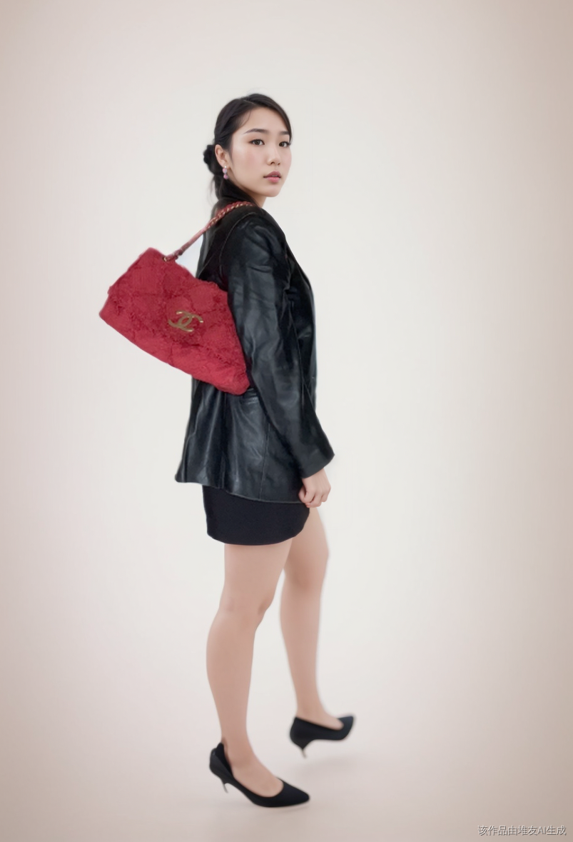 Chanel Red Diamond Stitch Tweed Maxi Nature Flap Bag
