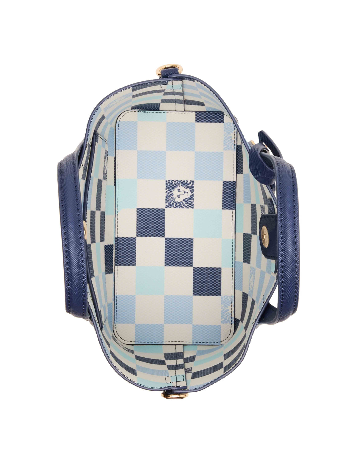 Striped Bonded Mini Tote with Convertible Strap